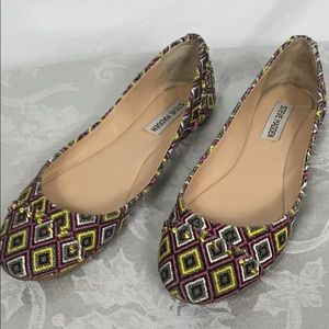 Steve Madden kstudd flats pink/yellow size 8.5